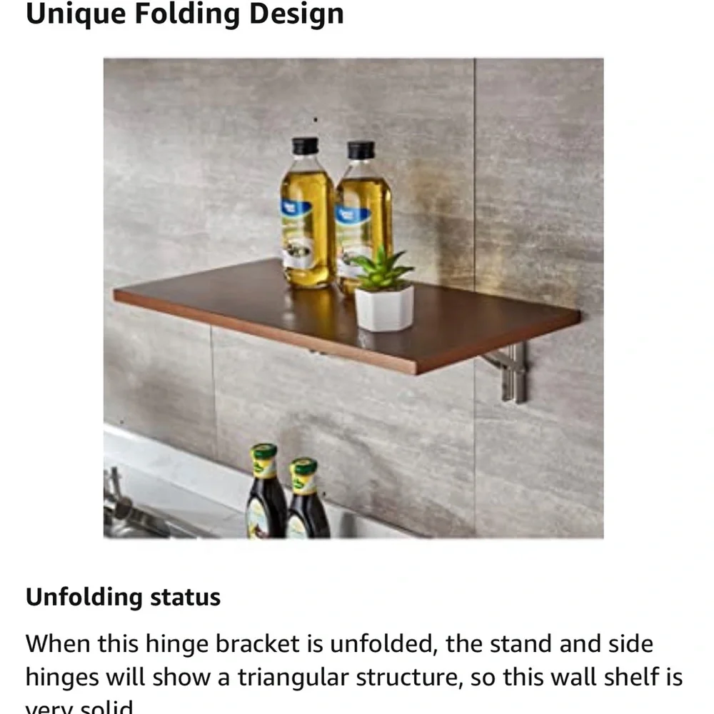 NIB DOMISL 20” Multi Function Stainless brackets - Set of 2 - Picture 5 of 9